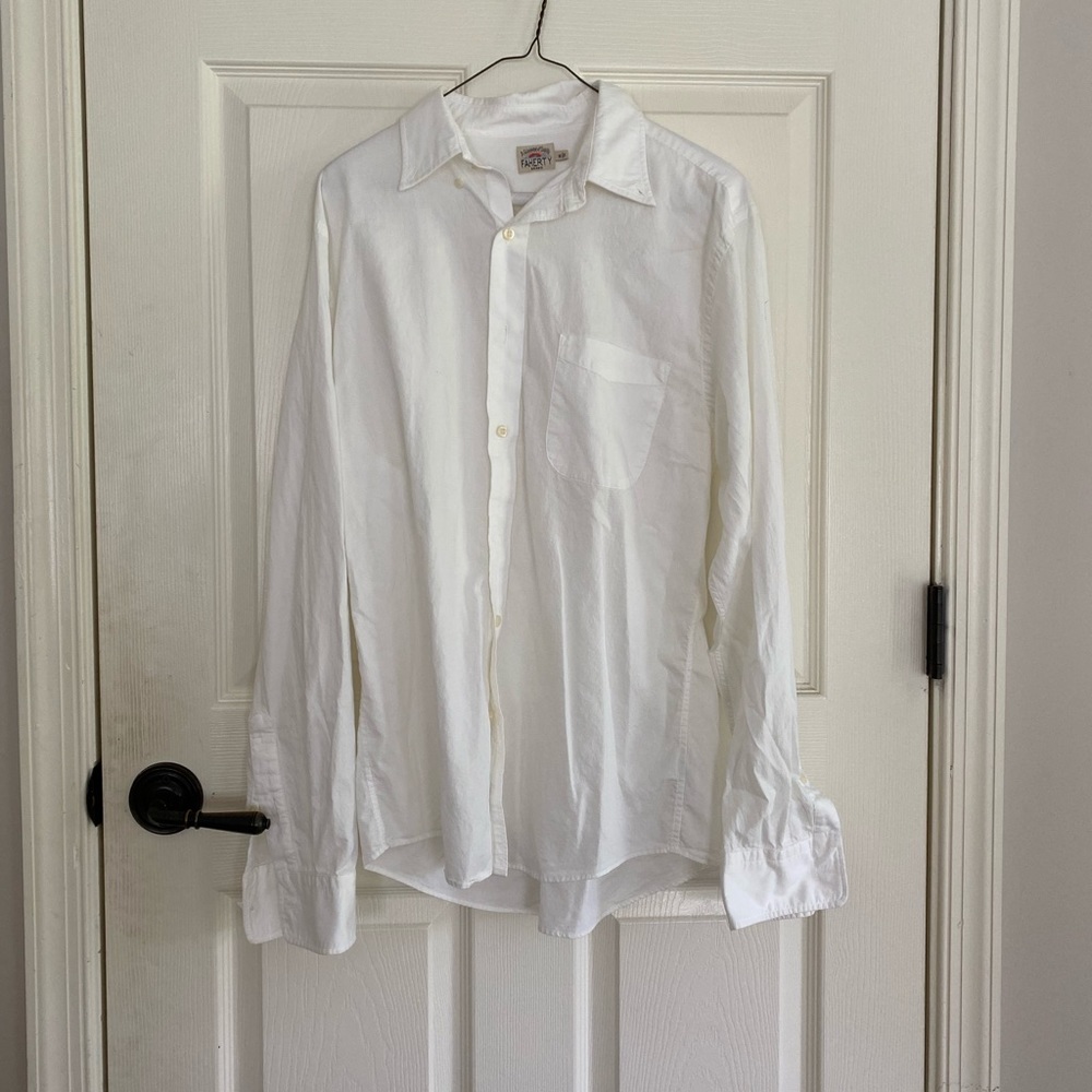 White lightweight button down